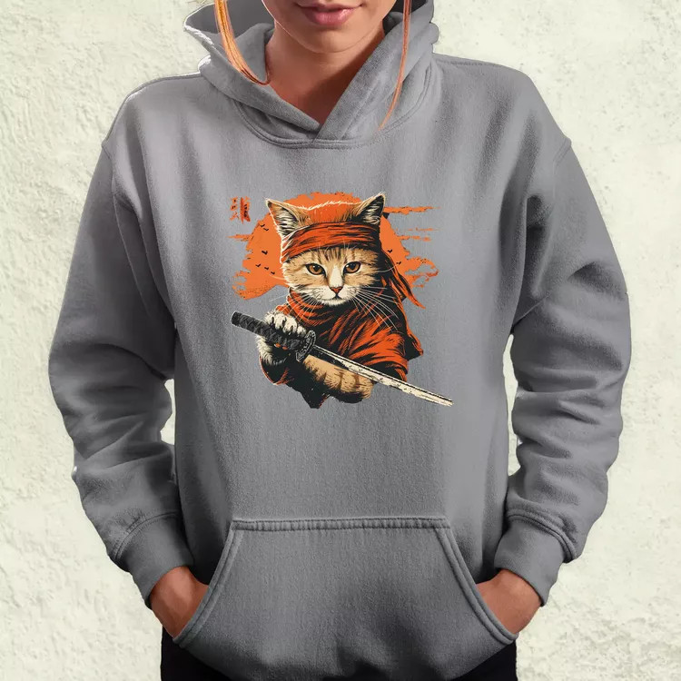 Ninja macska v4 női pulóver