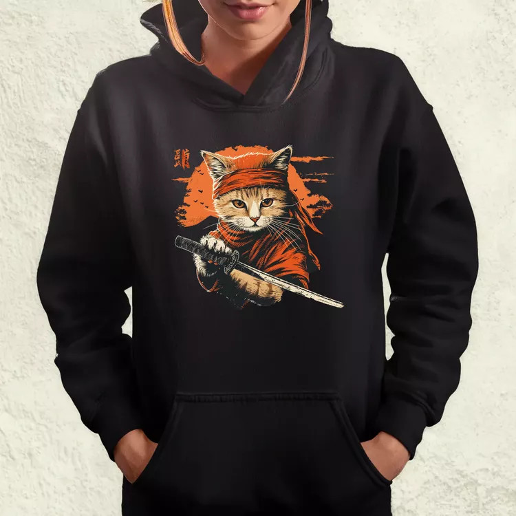 Ninja macska v4 női pulóver