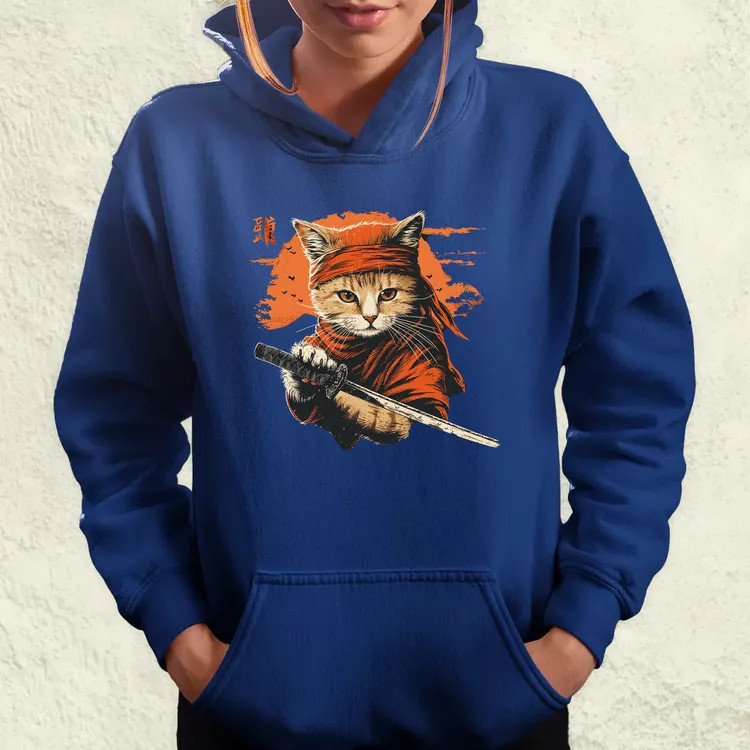 Ninja macska v4 női pulóver