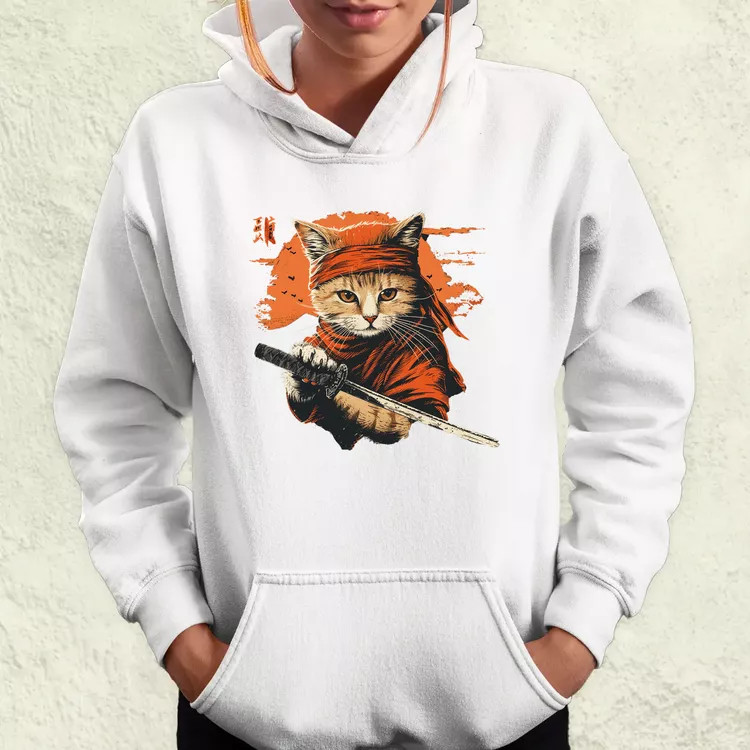 Ninja macska v4 női pulóver