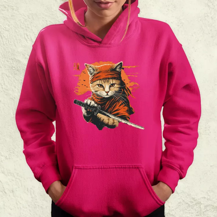 Ninja macska v4 női pulóver