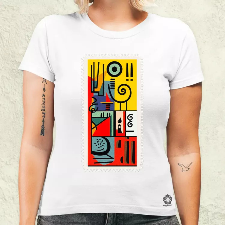 Bauhaus bélyeg v2 női póló
