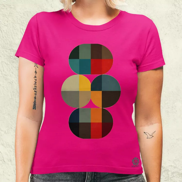 Bauhaus vintage kör absztrakció v1 női póló