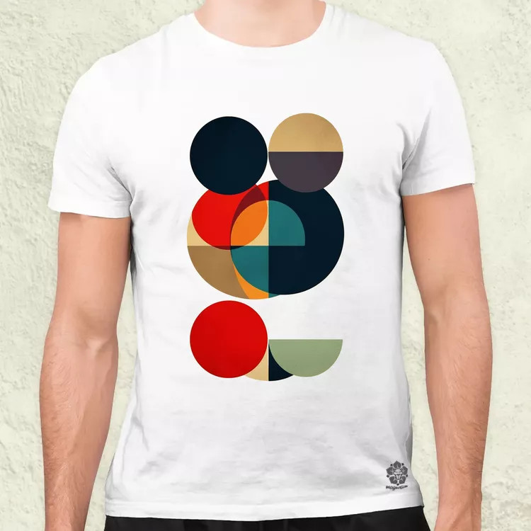 Bauhaus vintage kör absztrakció v2 férfi póló