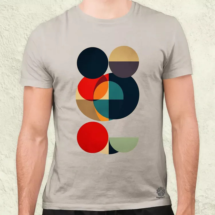Bauhaus vintage kör absztrakció v2 férfi póló