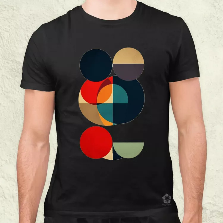 Bauhaus vintage kör absztrakció v2 férfi póló