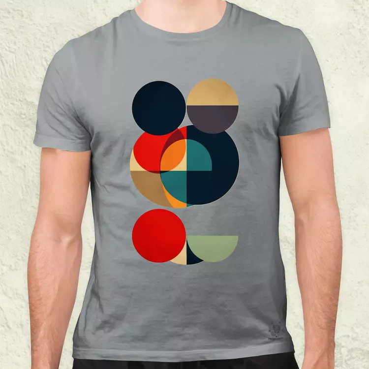 Bauhaus vintage kör absztrakció v2 férfi póló