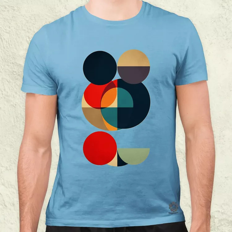 Bauhaus vintage kör absztrakció v2 férfi póló