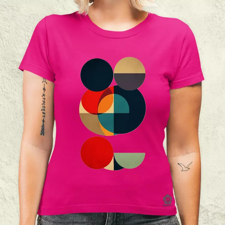 Bauhaus vintage kör absztrakció v2 női póló