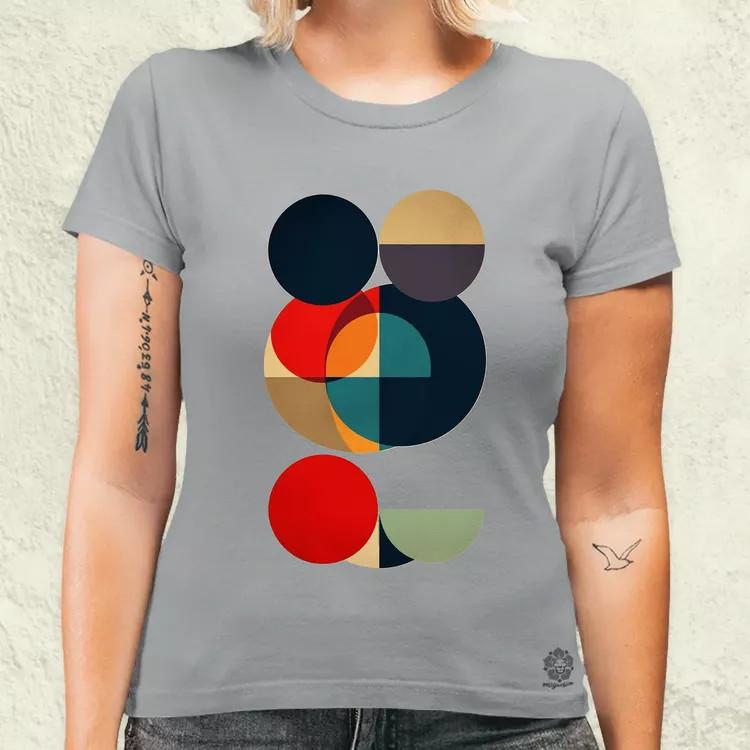 Bauhaus vintage kör absztrakció v2 női póló