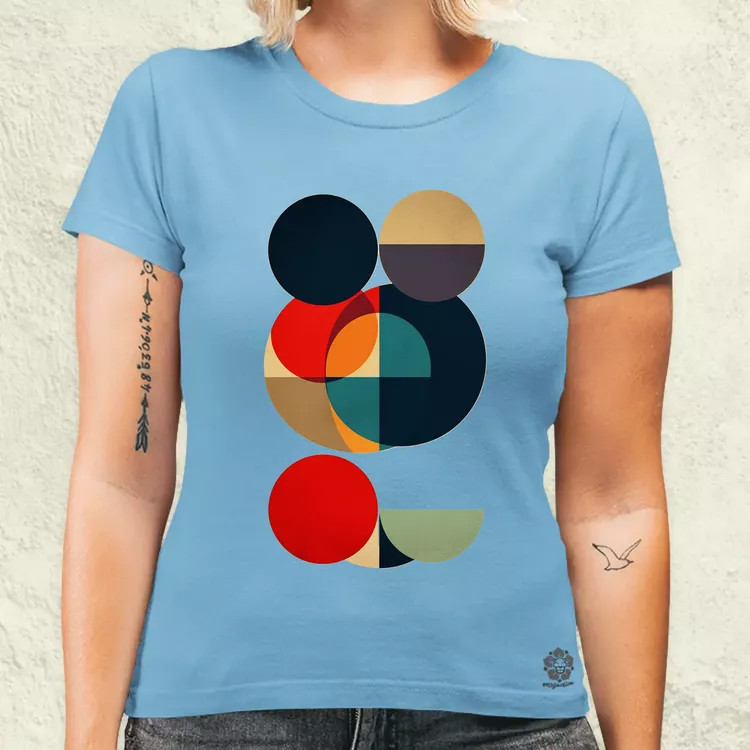 Bauhaus vintage kör absztrakció v2 női póló