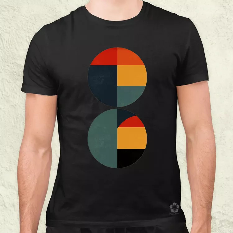 Bauhaus vintage kör absztrakció v3 férfi póló