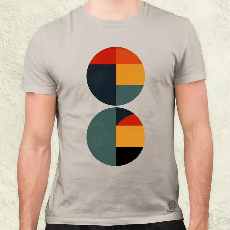 Bauhaus vintage kör absztrakció v3 férfi póló