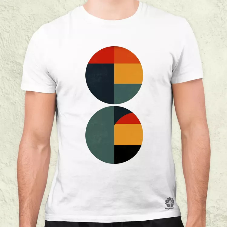 Bauhaus vintage kör absztrakció v3 férfi póló