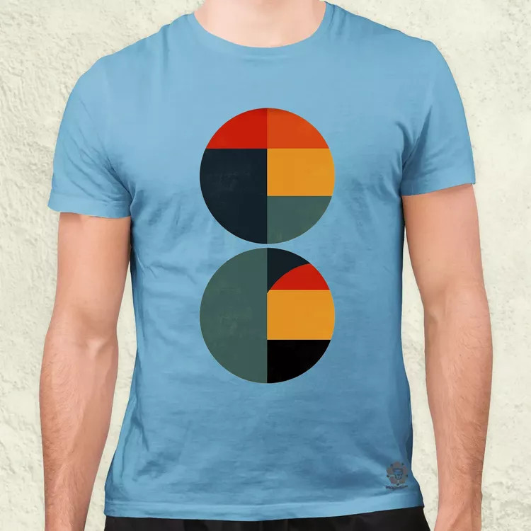 Bauhaus vintage kör absztrakció v3 férfi póló