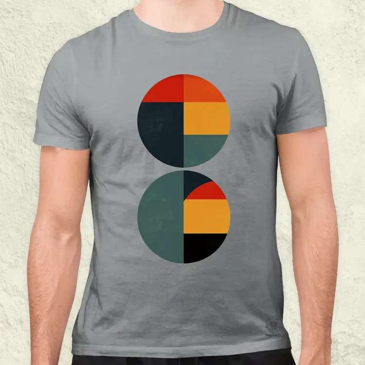 Bauhaus vintage kör absztrakció v3 férfi póló