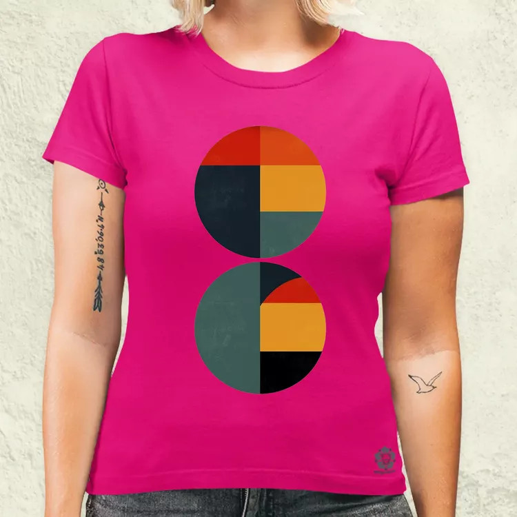 Bauhaus vintage kör absztrakció v3 női póló