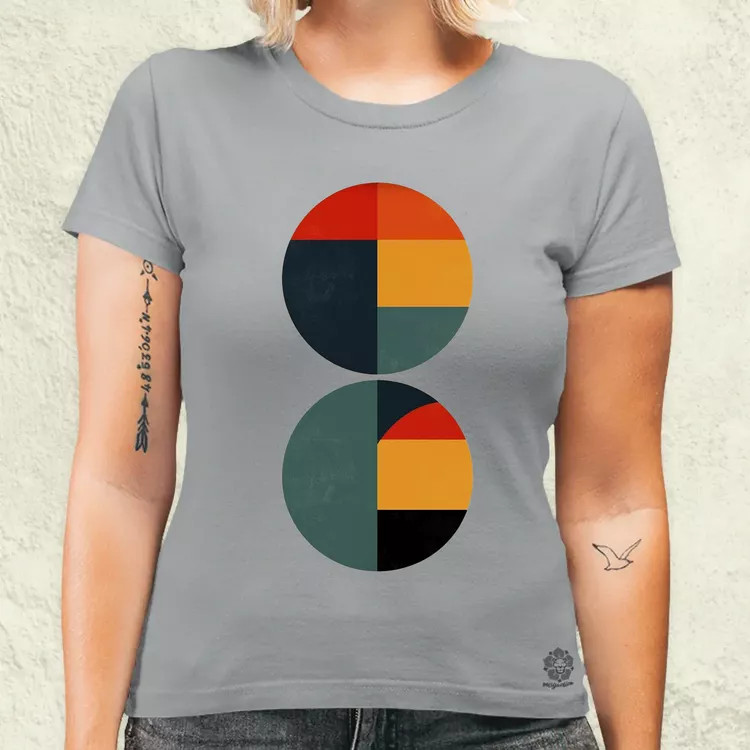 Bauhaus vintage kör absztrakció v3 női póló