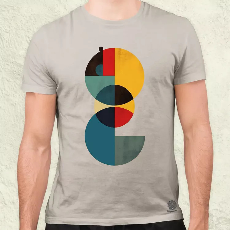 Bauhaus vintage kör absztrakció v4 férfi póló