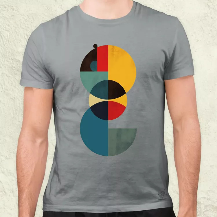 Bauhaus vintage kör absztrakció v4 férfi póló