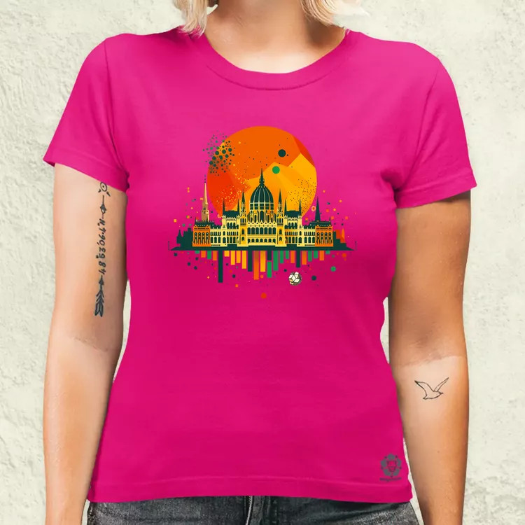 Budapest foci absztrakt v1 női póló