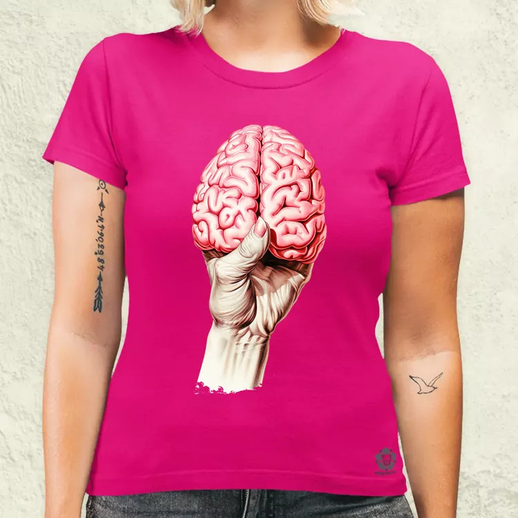 Kéz agy v1 női póló