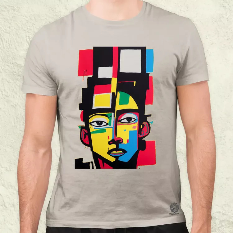 Minimalista absztrakt Basquiat férfi póló