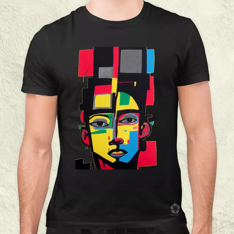 Minimalista absztrakt Basquiat férfi póló