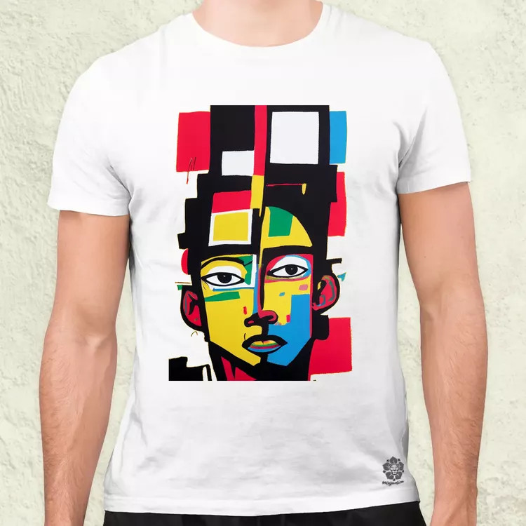 Minimalista absztrakt Basquiat férfi póló