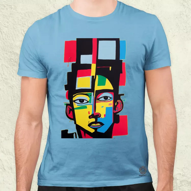 Minimalista absztrakt Basquiat férfi póló