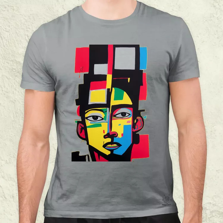 Minimalista absztrakt Basquiat férfi póló