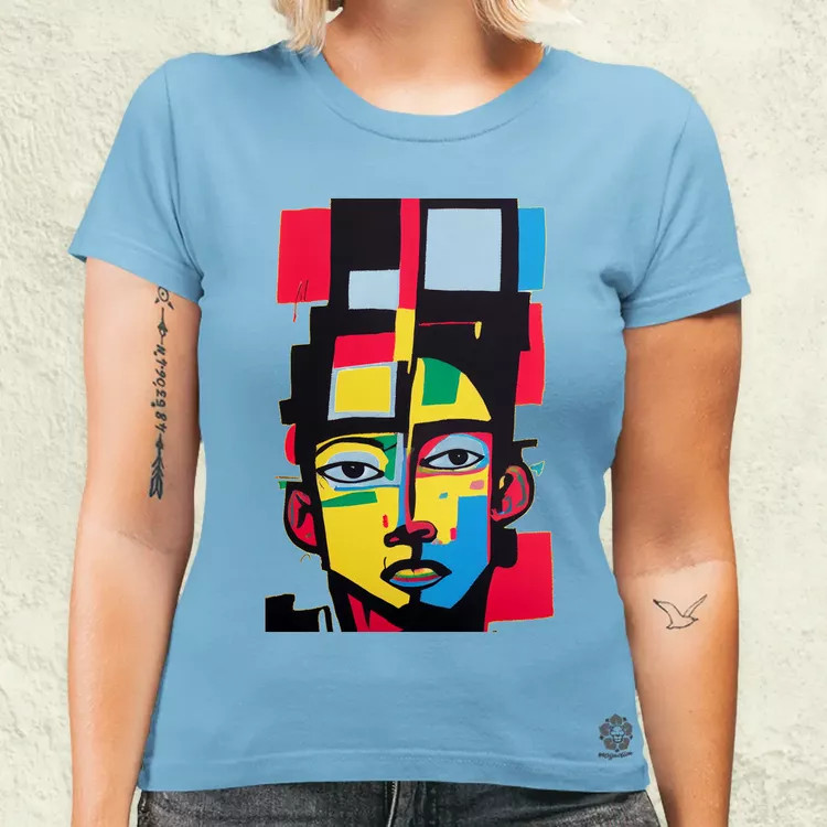 Minimalista absztrakt Basquiat női póló