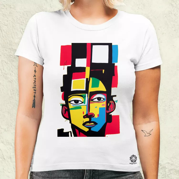 Minimalista absztrakt Basquiat női póló