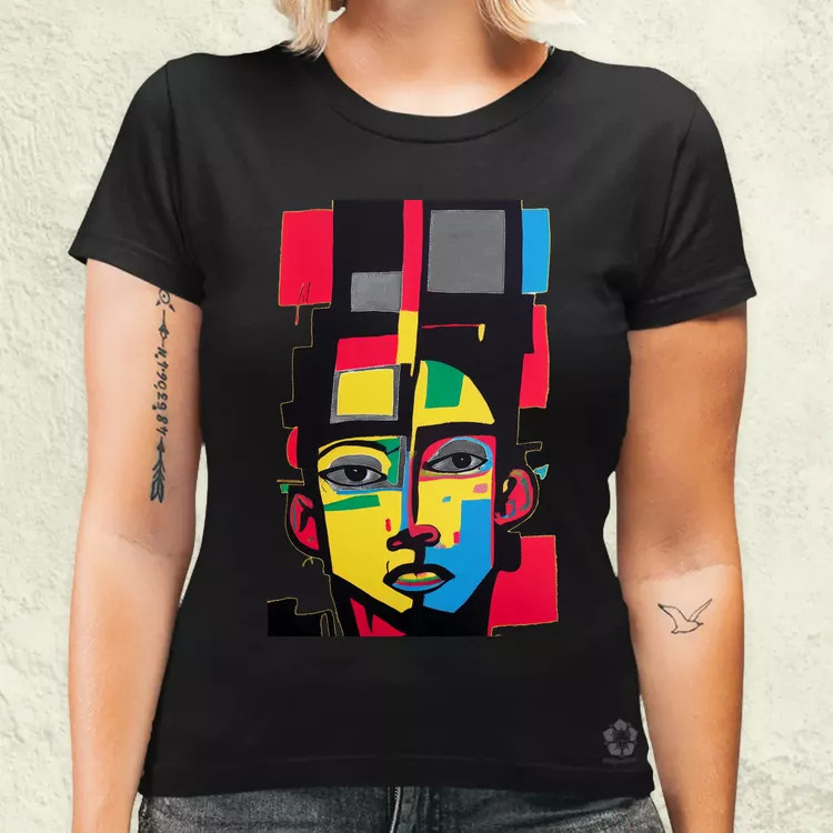 Minimalista absztrakt Basquiat női póló