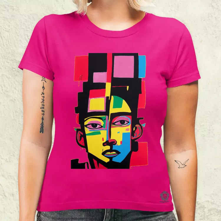 Minimalista absztrakt Basquiat női póló