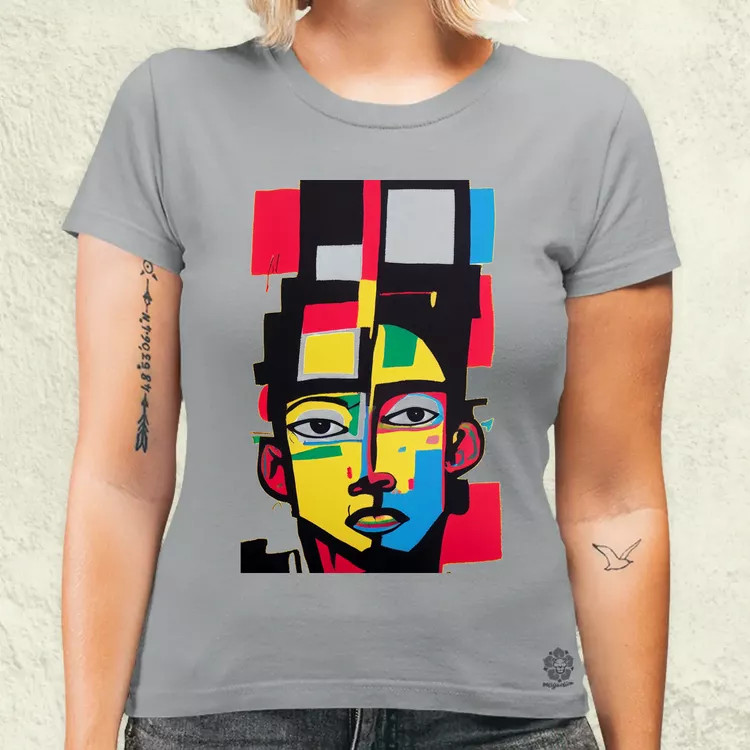 Minimalista absztrakt Basquiat női póló