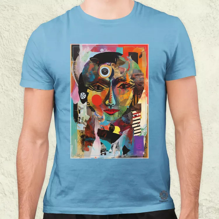 Posztmodern kollázs v1 férfi póló