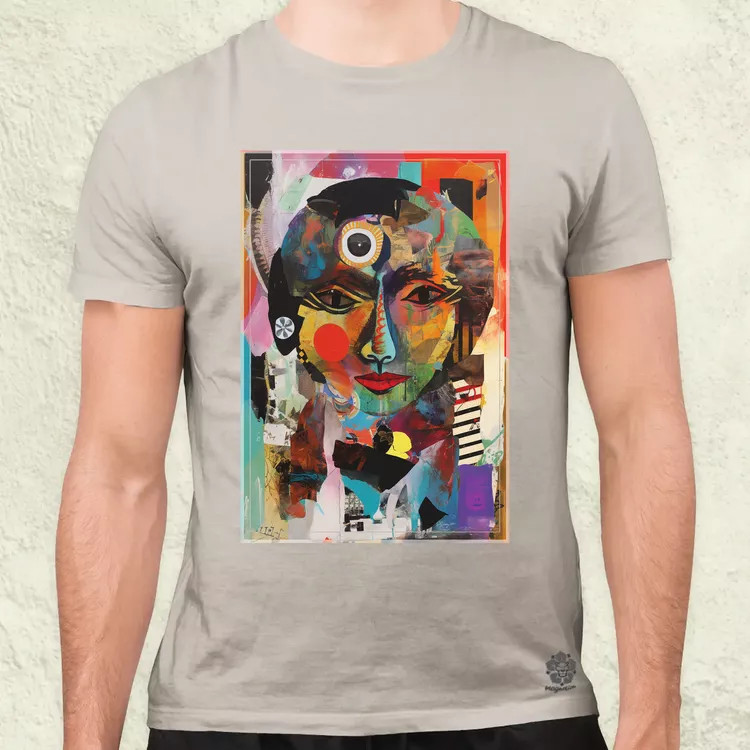 Posztmodern kollázs v1 férfi póló