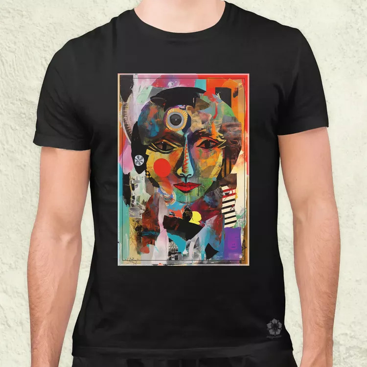 Posztmodern kollázs v1 férfi póló