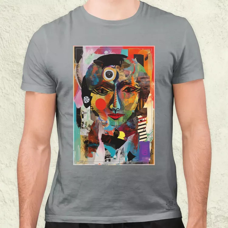 Posztmodern kollázs v1 férfi póló