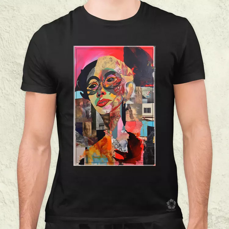 Posztmodern kollázs v2 férfi póló