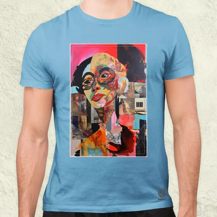 Posztmodern kollázs v2 férfi póló