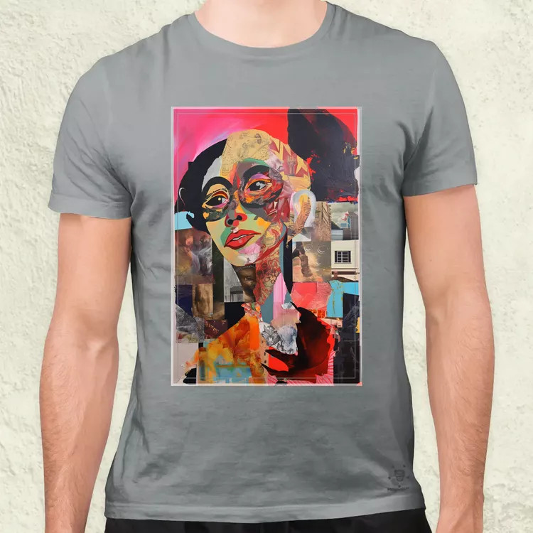 Posztmodern kollázs v2 férfi póló