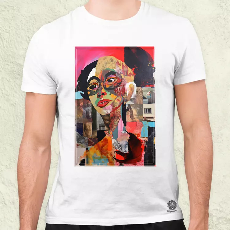 Posztmodern kollázs v2 férfi póló