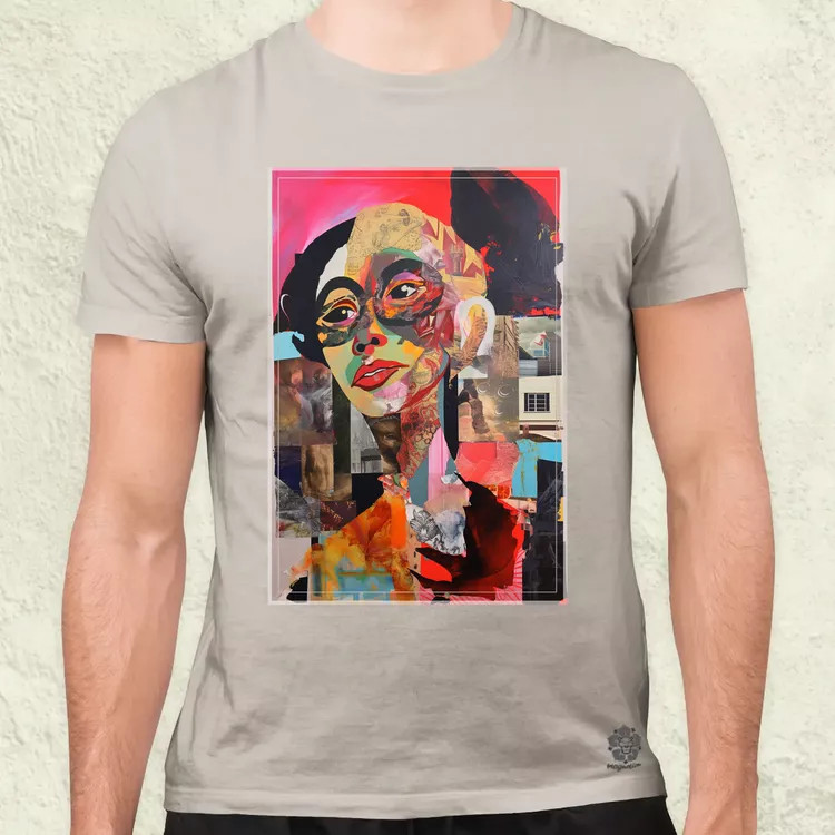 Posztmodern kollázs v2 férfi póló
