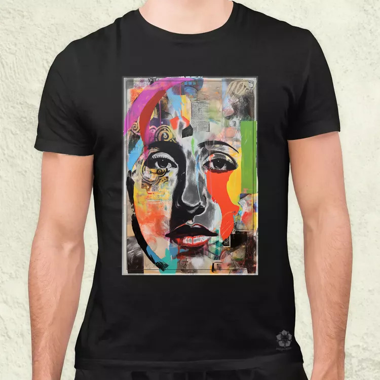 Posztmodern kollázs v4 férfi póló