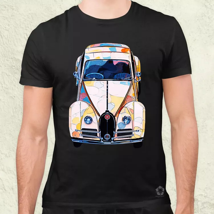 Trompe-l’œil Bugatti v5 férfi póló
