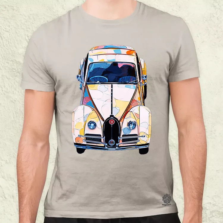 Trompe-l’œil Bugatti v5 férfi póló