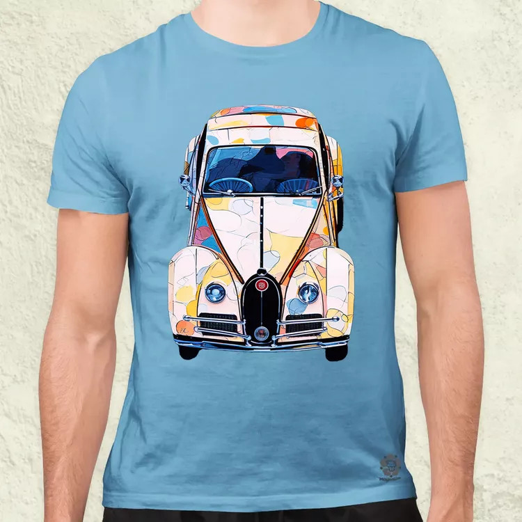 Trompe-l’œil Bugatti v5 férfi póló