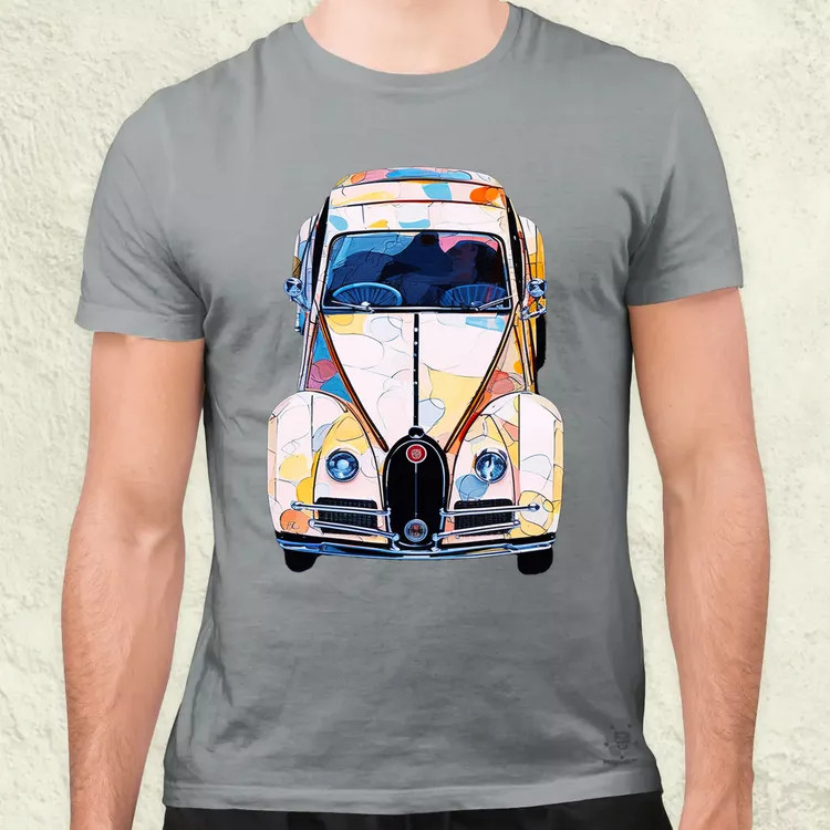 Trompe-l’œil Bugatti v5 férfi póló